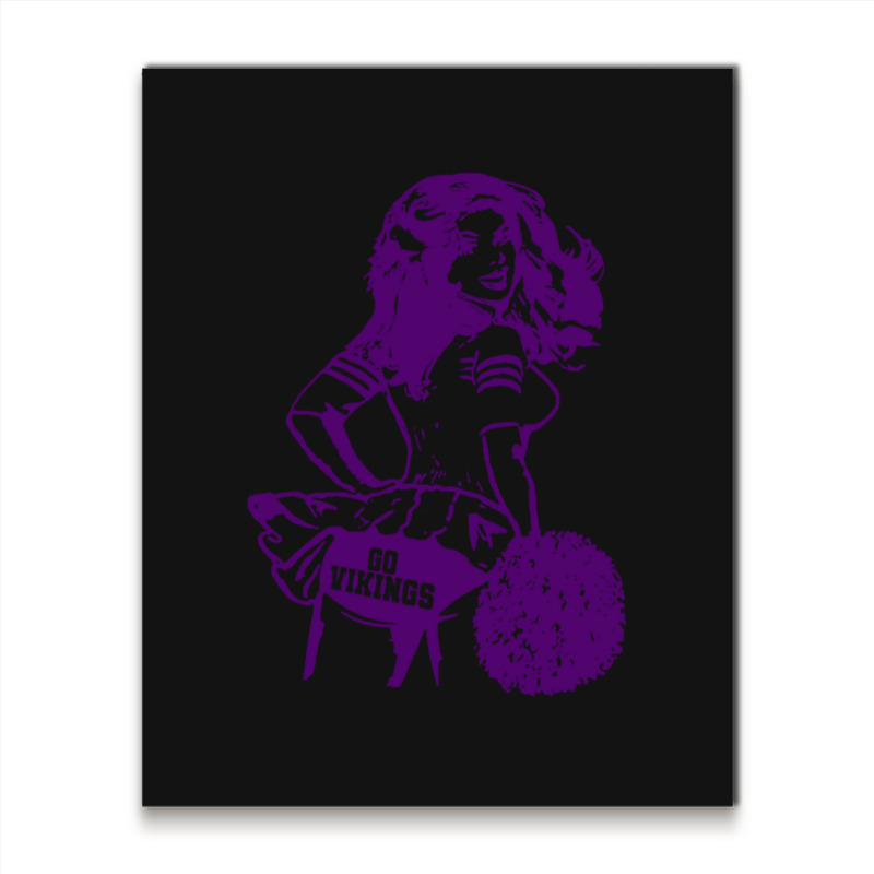 Minnesota Retro Cheerleader Metal Print Vertical | Artistshot