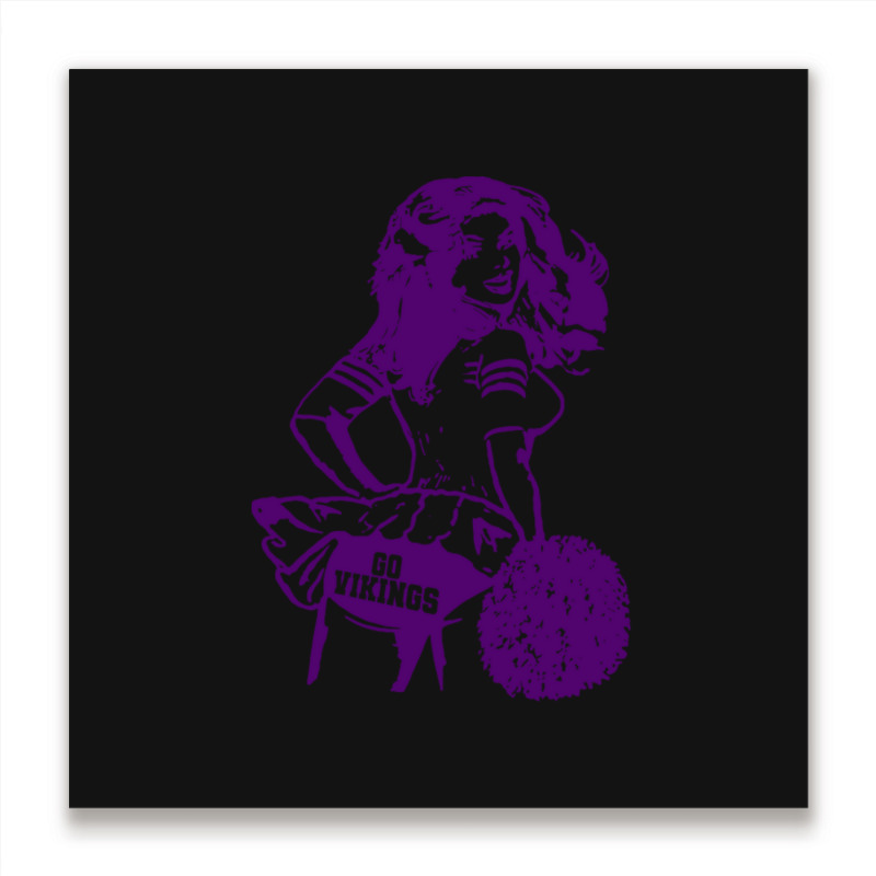 Minnesota Retro Cheerleader Metal Print Square | Artistshot