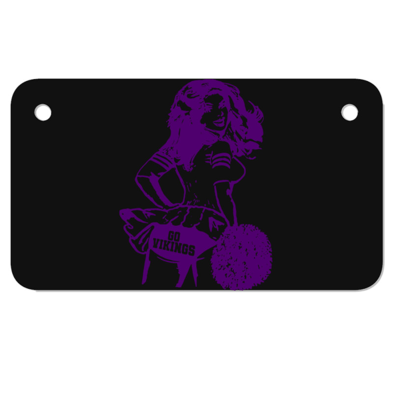 Minnesota Retro Cheerleader Motorcycle License Plate | Artistshot