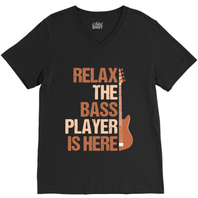 Guitar Player V-neck Tee Designed By Britney Tees