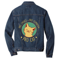 Pro Choice Pro Feminism Pro Cat Men Denim Jacket | Artistshot