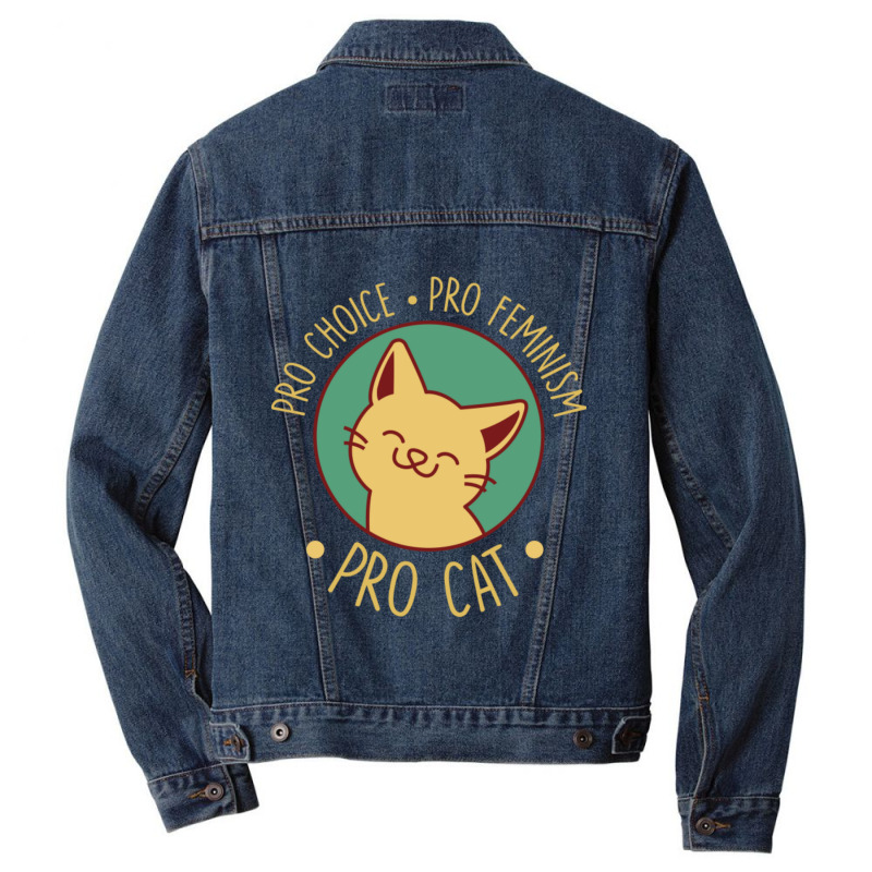 Pro Choice Pro Feminism Pro Cat Men Denim Jacket by atereabag | Artistshot