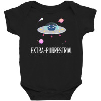 Extra Purrestrial Cat Alien Ufo Martian Ufologist Space Baby Bodysuit | Artistshot