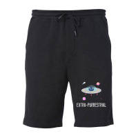 Extra Purrestrial Cat Alien Ufo Martian Ufologist Space Fleece Short | Artistshot