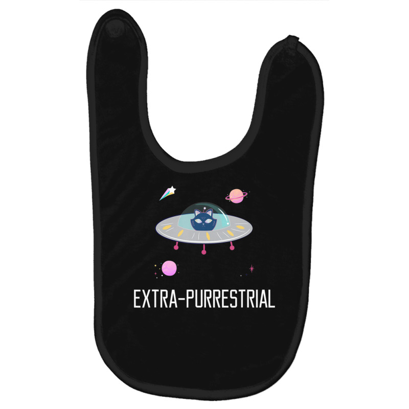 Extra Purrestrial Cat Alien Ufo Martian Ufologist Space Baby Bibs by Min01 | Artistshot