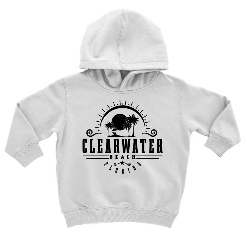 Clearwater Beach Florida Fl Vintage Sunset Surf Vacation Pullover Hood Toddler Hoodie by cm-arts | Artistshot