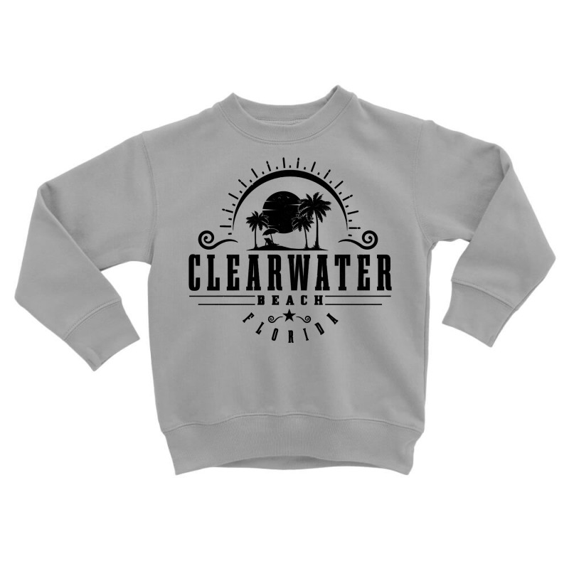 Clearwater Beach Florida Fl Vintage Sunset Surf Vacation Pullover Hood Toddler Sweatshirt by cm-arts | Artistshot