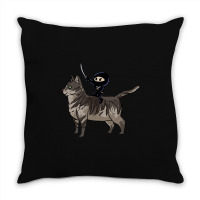 American Curl Cat Tomo Ninja Riding Fantasy Anime Throw Pillow | Artistshot