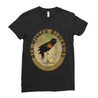 Birdwatcher Birder Nature Lover Red Winged Blackbird Ladies Fitted T-shirt | Artistshot