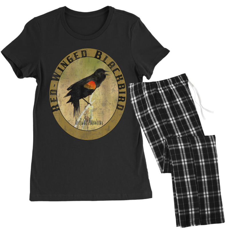 Birdwatcher Birder Nature Lover Red Winged Blackbird Women's Pajamas Set by laughingtuy | Artistshot