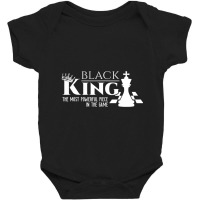 Black King The Most Powerful Piece In The Game History Baby Bodysuit | Artistshot