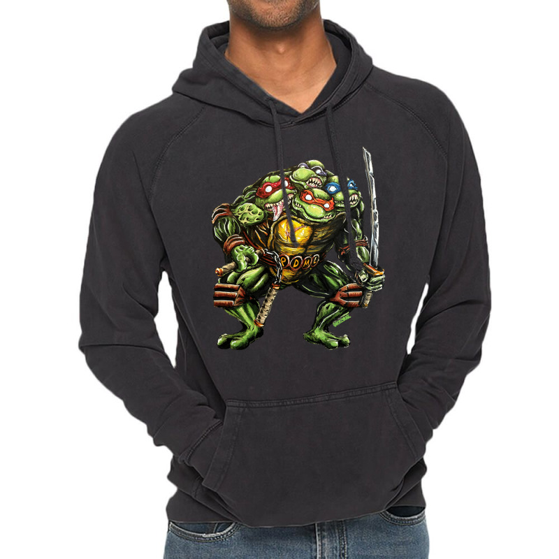 Turtle Monster, Turtle Green Monster, Turtle Green, Turtle Monster Lov Vintage Hoodie | Artistshot