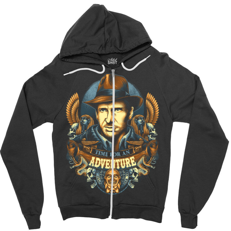 Time For An Adventure Zipper Hoodie by cm-arts | Artistshot