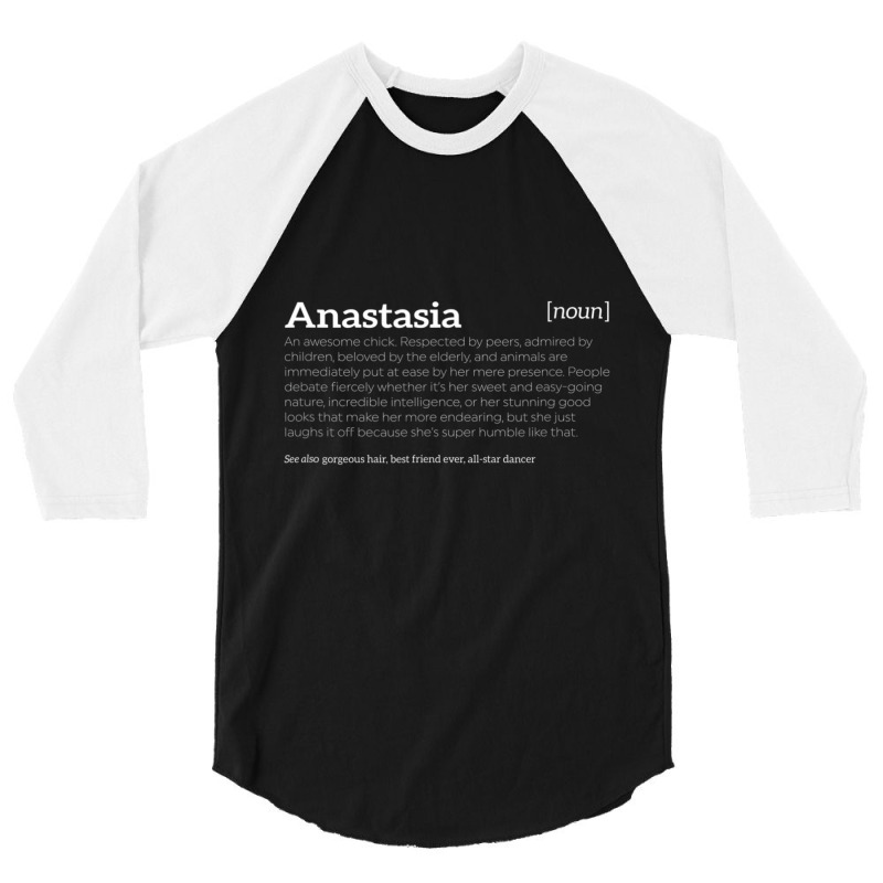 Anastasia Is An Awesome Chick Compliment 3/4 Sleeve Shirt by Gibbons Washburn | Artistshot