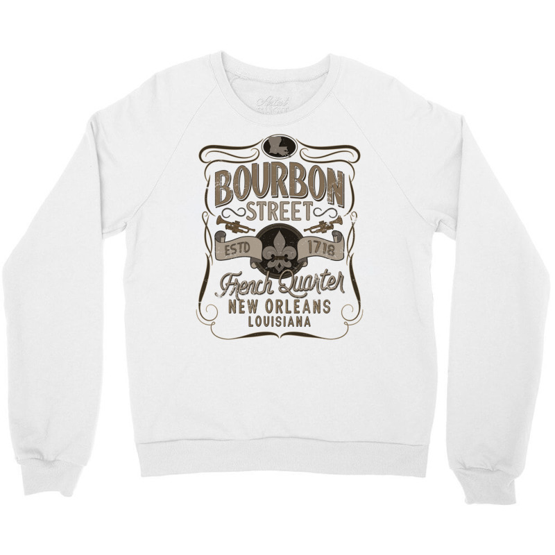 The French Quarter New Orleans Vintage Crewneck Sweatshirt. 