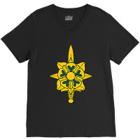 Army Military Intelligence Branch Veteran Morale V-neck Tee | Artistshot