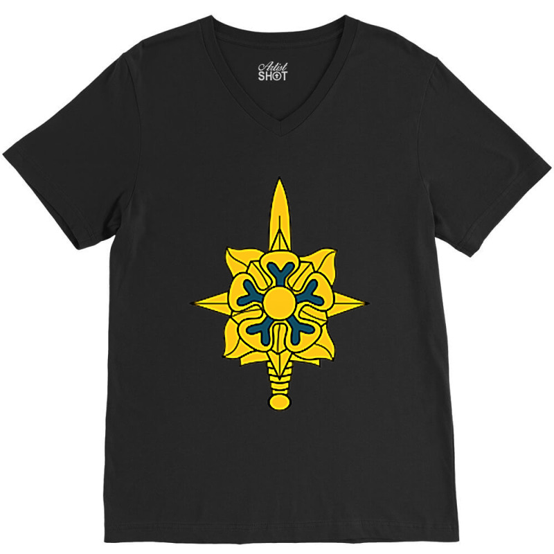 Army Military Intelligence Branch Veteran Morale V-Neck Tee by GretchenBourdeau | Artistshot