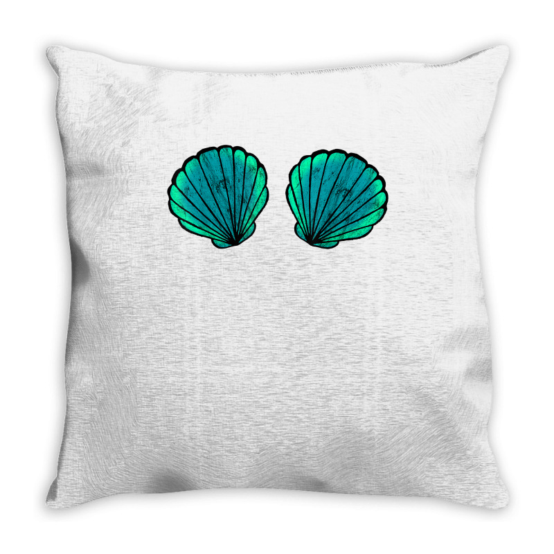 Seashell Mermaid Brassiere Bikini Bra Clam Shell T Shirt Throw Pillow | Artistshot