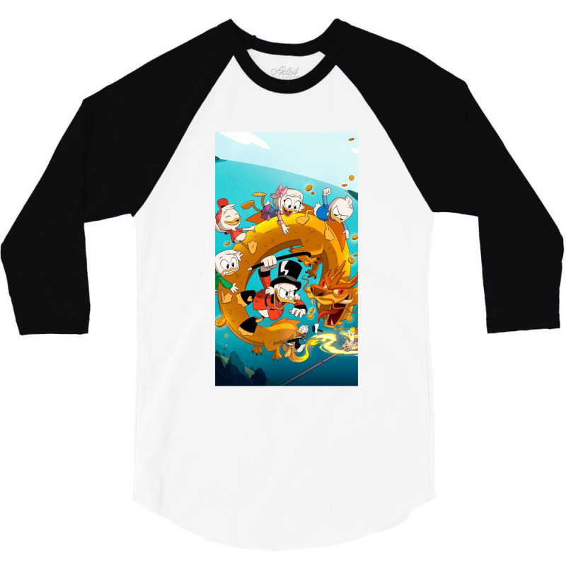 Play Dragon With Duck Tales Friends 3/4 Sleeve Shirt by MOSESWOODSS | Artistshot