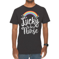 Lucky To Be A Nurse School St Patricks Day Gift Vintage T-shirt | Artistshot