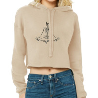 Meditating Skeleton Cropped Hoodie | Artistshot