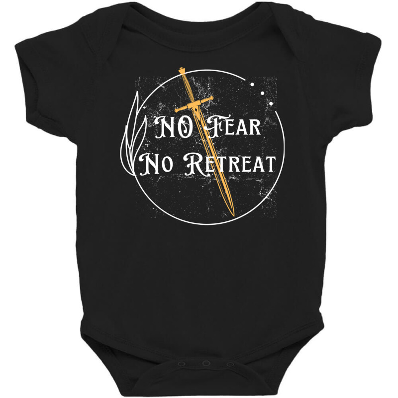 No Fear No Retreat, Sword Of The Spirit   Medieval Design Long Sleeve Baby Bodysuit | Artistshot