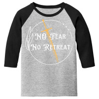 No Fear No Retreat, Sword Of The Spirit   Medieval Design Long Sleeve Youth 3/4 Sleeve | Artistshot