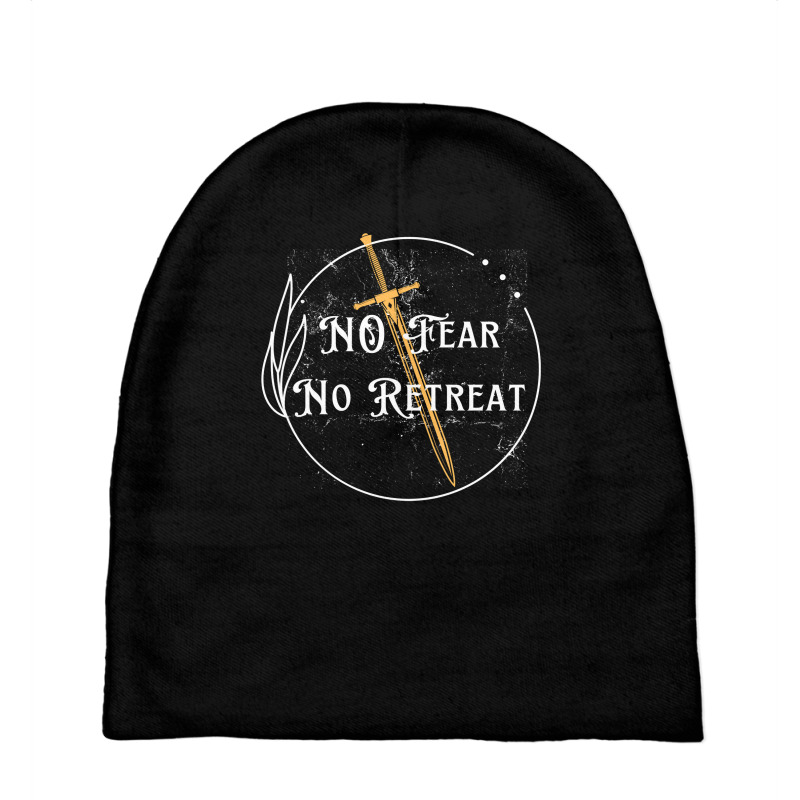 No Fear No Retreat, Sword Of The Spirit   Medieval Design Long Sleeve Baby Beanies | Artistshot