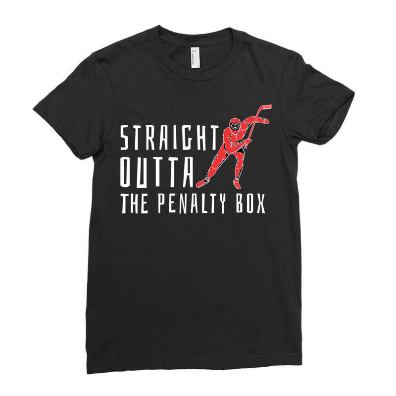 Ice Hockey Enforcer Penalty Box Hockey Pullover Hoodie Ladies Fitted T-Shirt by cm-arts | Artistshot