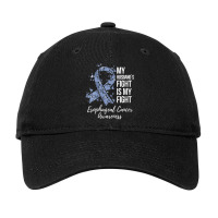 Womens My Husband’s Fight Is My Fight Esophageal Cancer Awareness V Adjustable Cap | Artistshot