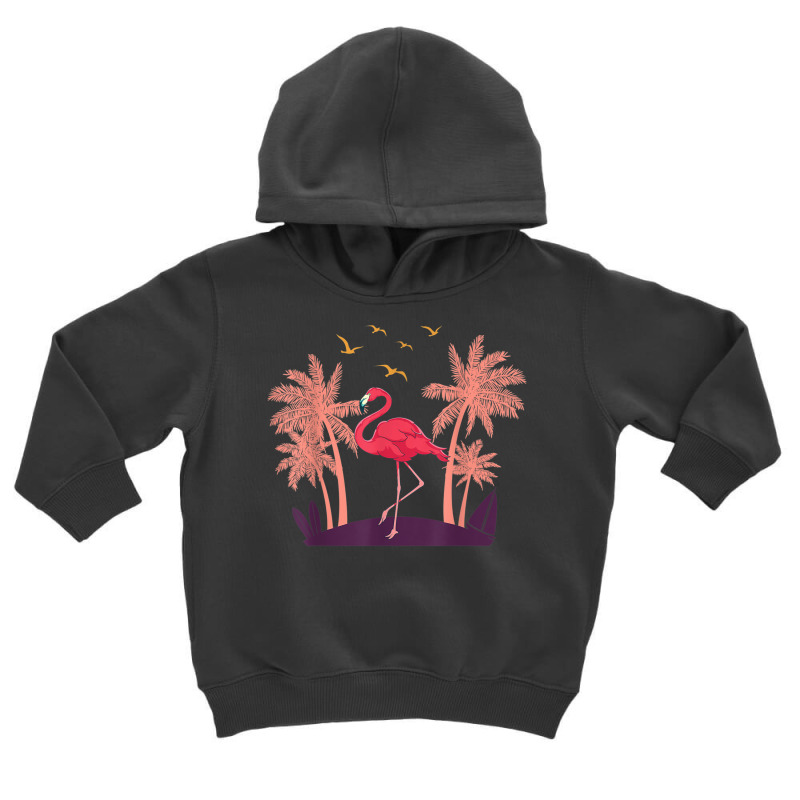 Coconut Palm Trees Exotic Bird Tropical Summer Flamingo T Shirt Toddler Hoodie by cm-arts | Artistshot