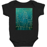 Talking With Creator, Bear Talking With Creator, Meditation, A Peacful Baby Bodysuit | Artistshot