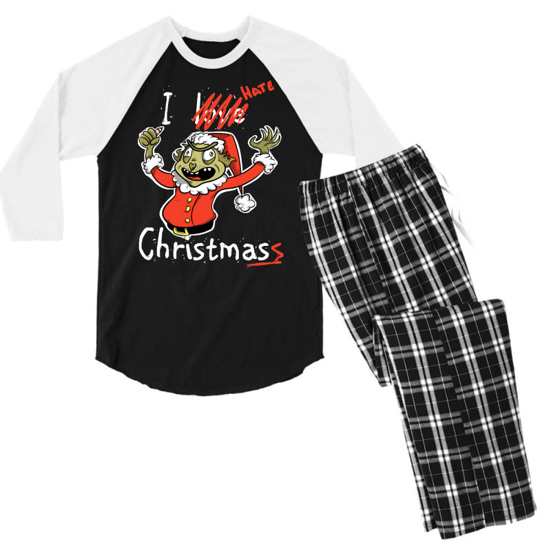 Grinch Hates Christmas, Grinch Hate Christmas, Grinch Hates, Christmas Men's 3/4 Sleeve Pajama Set by SHKUNLUD | Artistshot