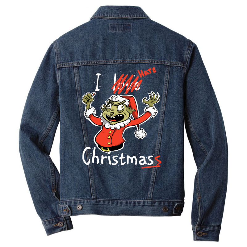 Grinch Hates Christmas, Grinch Hate Christmas, Grinch Hates, Christmas Men Denim Jacket by SHKUNLUD | Artistshot