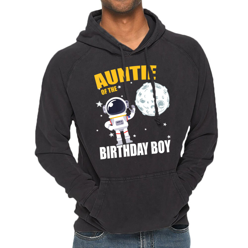 Auntie Of The Astronaut Birthday Boy Matching Vintage Hoodie by Gibbons Washburn | Artistshot