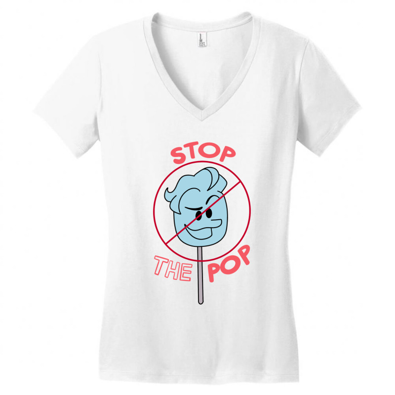 Stop The Pop Women's V-Neck T-Shirt by MOSESWOODSS | Artistshot