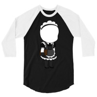 Slenderman Maid Chibi 3/4 Sleeve Shirt | Artistshot