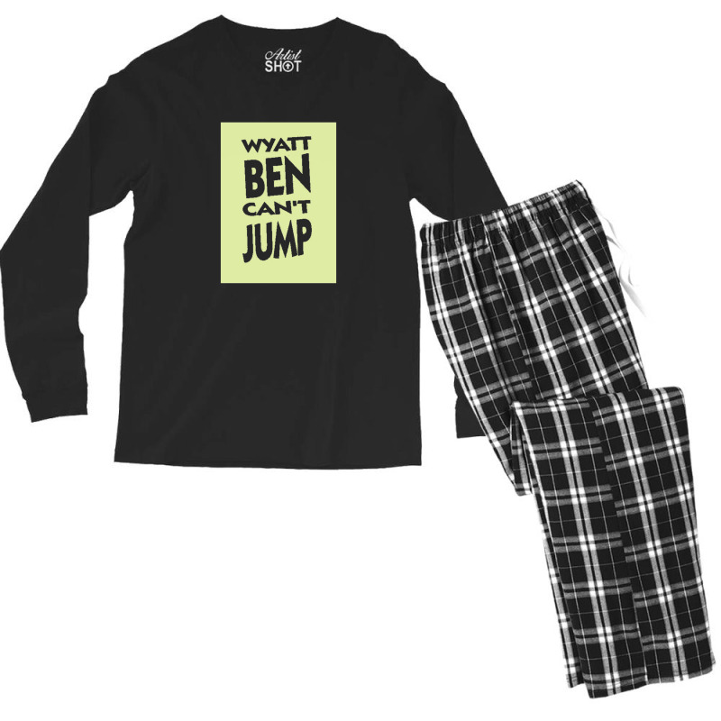 Wyatt Ben Can't Jump   Park And Recreation Humour Men's Long Sleeve Pajama Set by cm-arts | Artistshot