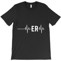 Emergency Medicine Physician Nurse Gift Er Heartbeat Long Sleeve T Shi T-shirt | Artistshot