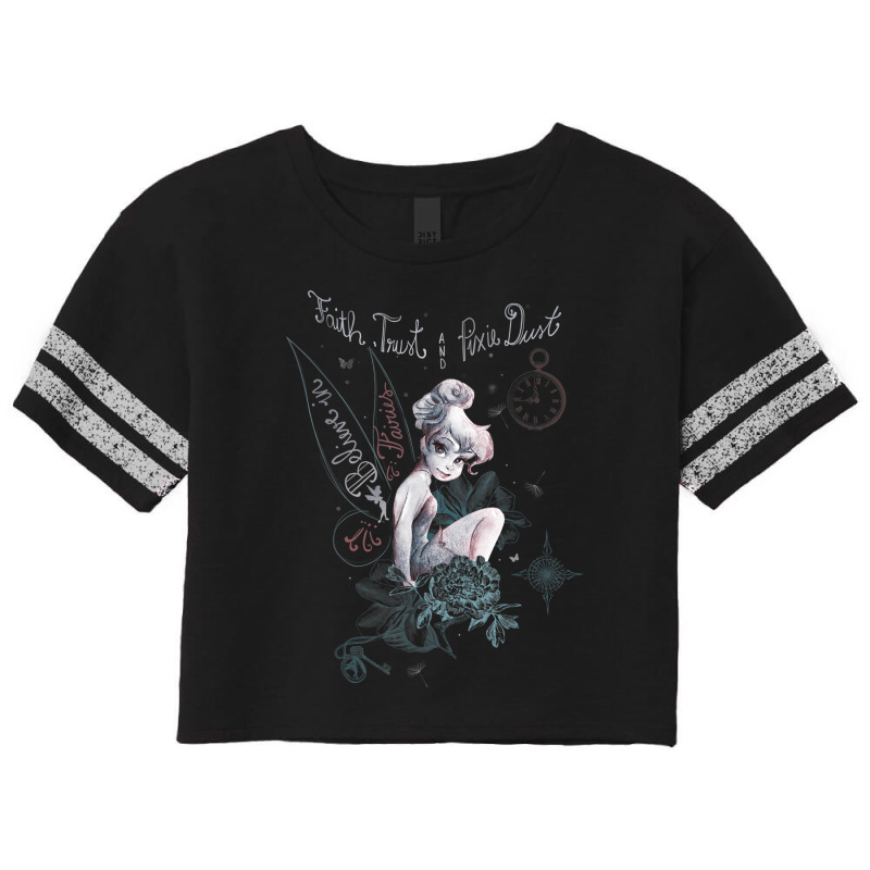 Peter Pan Tinker Bell Believe Drawing Graphic Scorecard Crop Tee by haxemaxagi | Artistshot