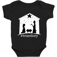 Christmas True Bible Story #truestory Birth Jesus Religious Baby Bodysuit | Artistshot