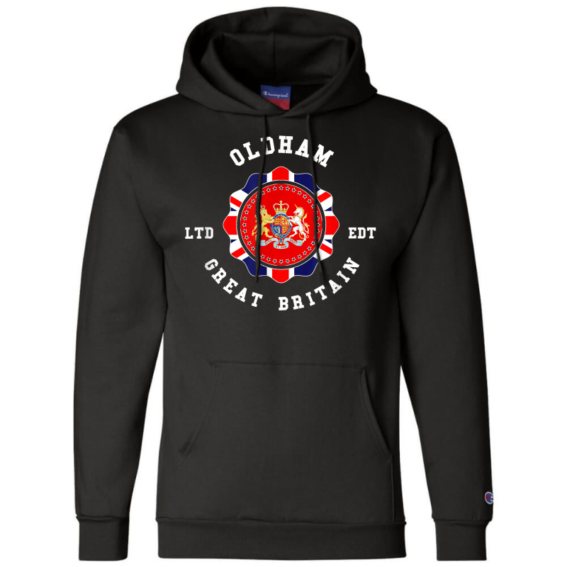 Oldham Great Britain British Pride Vintage T Shirt Champion Hoodie | Artistshot