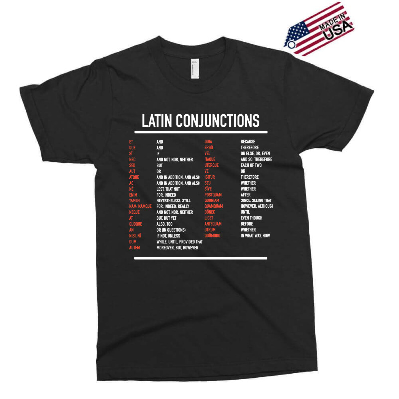 Latin Conjunctions, Latin Conjunction, Conjunctions, Latin, Conjunctio Exclusive T-shirt by SHKUNLUD | Artistshot