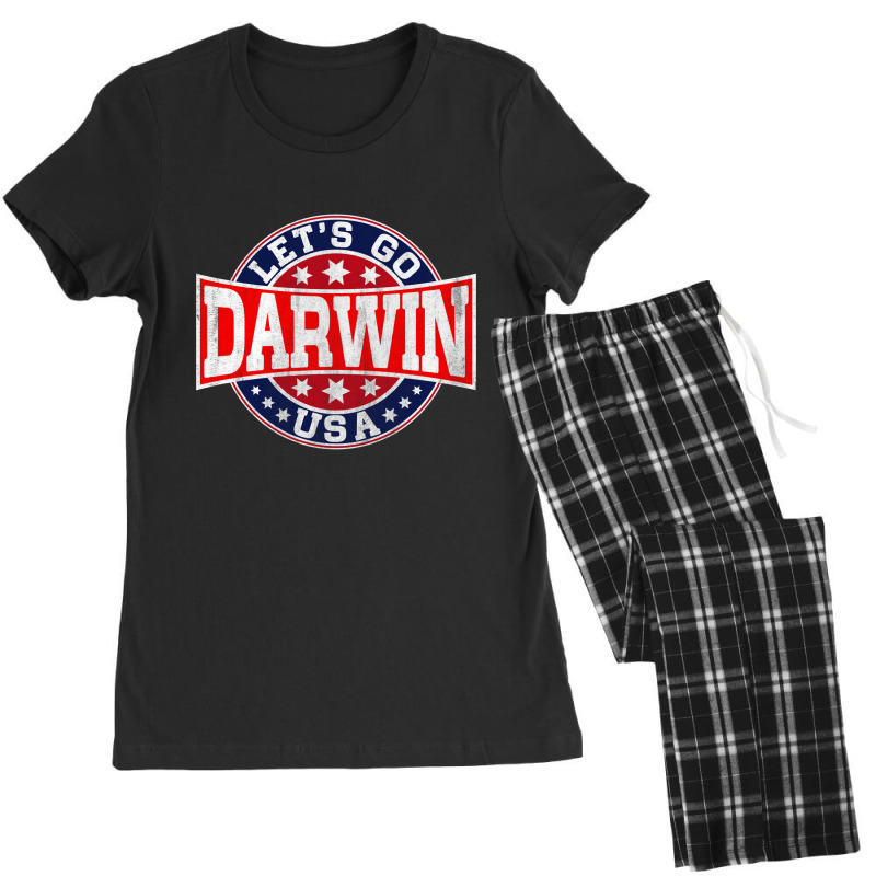 Lets Go Darwin Funny Sarcastic Women Men Let’s Go Darwin T-shirt Women's Pajamas Set by KGN CREATIVITY | Artistshot