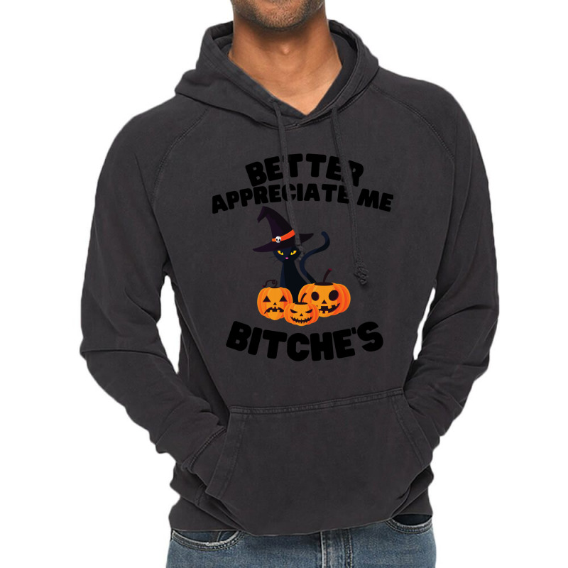 Black Cat Appreciation Day  Real People Love Cats Vintage Hoodie by cm-arts | Artistshot