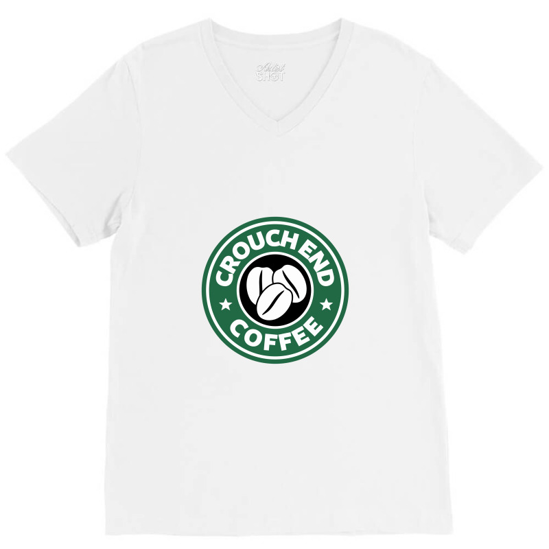 Crouch End Coffee V-neck Tee | Artistshot