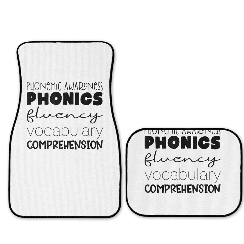 Phonemic Awareness Phonics Fluency Vocab Comprehension T Shirt Full Set Car Mats | Artistshot