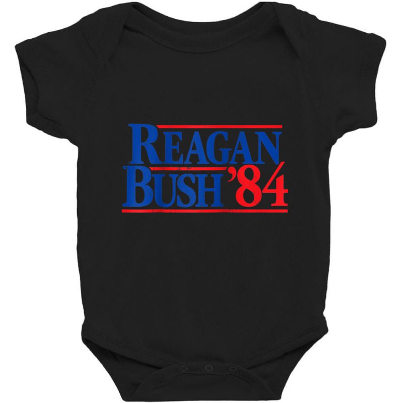 Reagan Bush '84 Vintage Republican Raglan Baseball Tee Baby Bodysuit by cm-arts | Artistshot