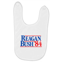 Reagan Bush '84 Vintage Republican Raglan Baseball Tee Baby Bibs | Artistshot