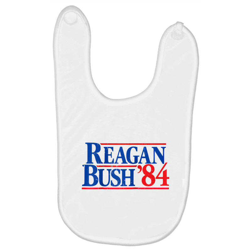 Reagan Bush '84 Vintage Republican Raglan Baseball Tee Baby Bibs by cm-arts | Artistshot